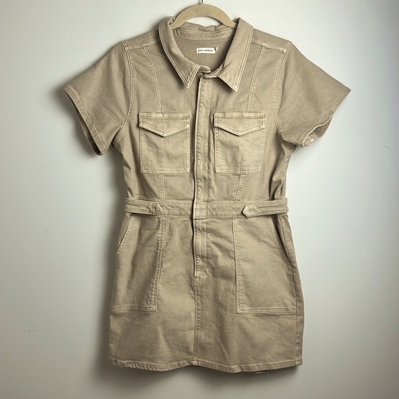 Anthropologie Good American Fit For Success Tan Mini Dress Size XL - Picture 2 of 10